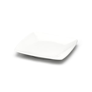 7" Square Plate , White Ceramic