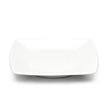 10" Square Plate, White Ceramic