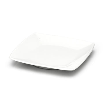 10" Square Plate, White Ceramic