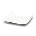 10″ White Ceramic Curved-Square Plate