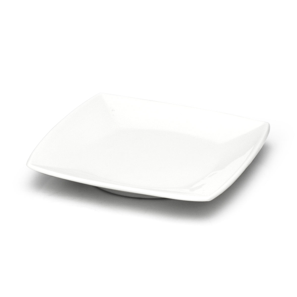 10" Square Plate, White Ceramic