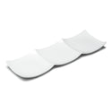 14⅞″ × 4⅞″ White Ceramic 3-Compartment Plate