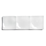 3-Compartment Plate 14-7/8"X4-7/8", White Ceramic