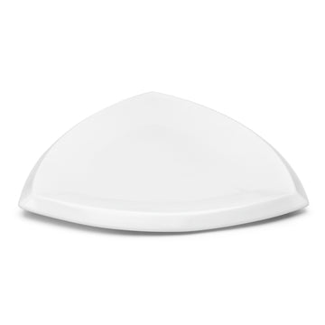 15" Triangular Plate, White Ceramic