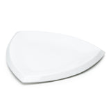 15" Triangular Plate, White Ceramic