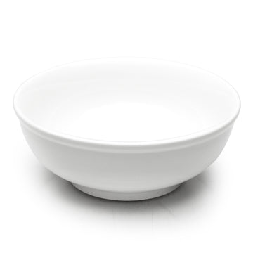 8-5/8"x3-1/4" Round Noodle Bowl, White Ceramic