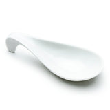 4" Soup Spoon, White Ceramic