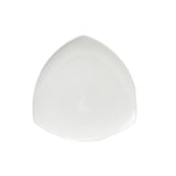 10" Triangular Plate , White Ceramic