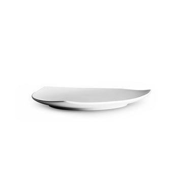 10" Triangular Plate , White Ceramic