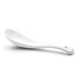 5-1/2"L Soup Spoon, White Ceramic