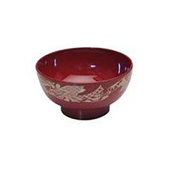 Lacquer Miso Soup Bowl, Red