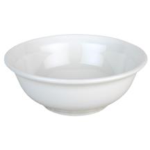 9-1/4"D Round Noodle Bowl, White Ceramic