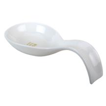 9" Spoon Rest, White Ceramic