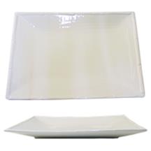 12-5/8"x9-1/8" Rectangular Plate, White Ceramic