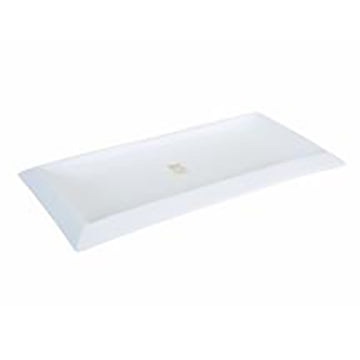 11-3/4"x5-1/2" Rectangular Plate, White Ceramic