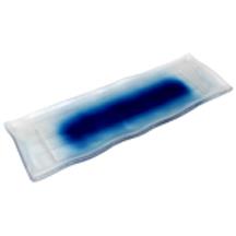 Clear Blue Plastic Platter 14"x4.75"