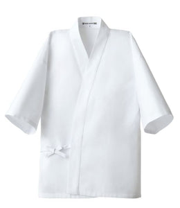 Sushi Chef Coat, Happy coat White Cotton -(M)