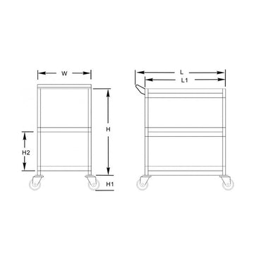 Bus Cart SS 18X29"