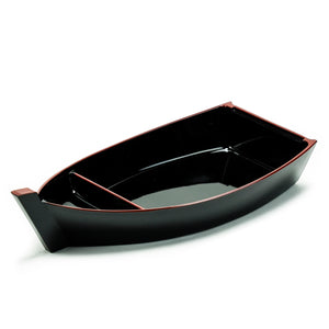 Lacquer Sushi Boat  11-1/2"X5-1/2"X1-1/2"