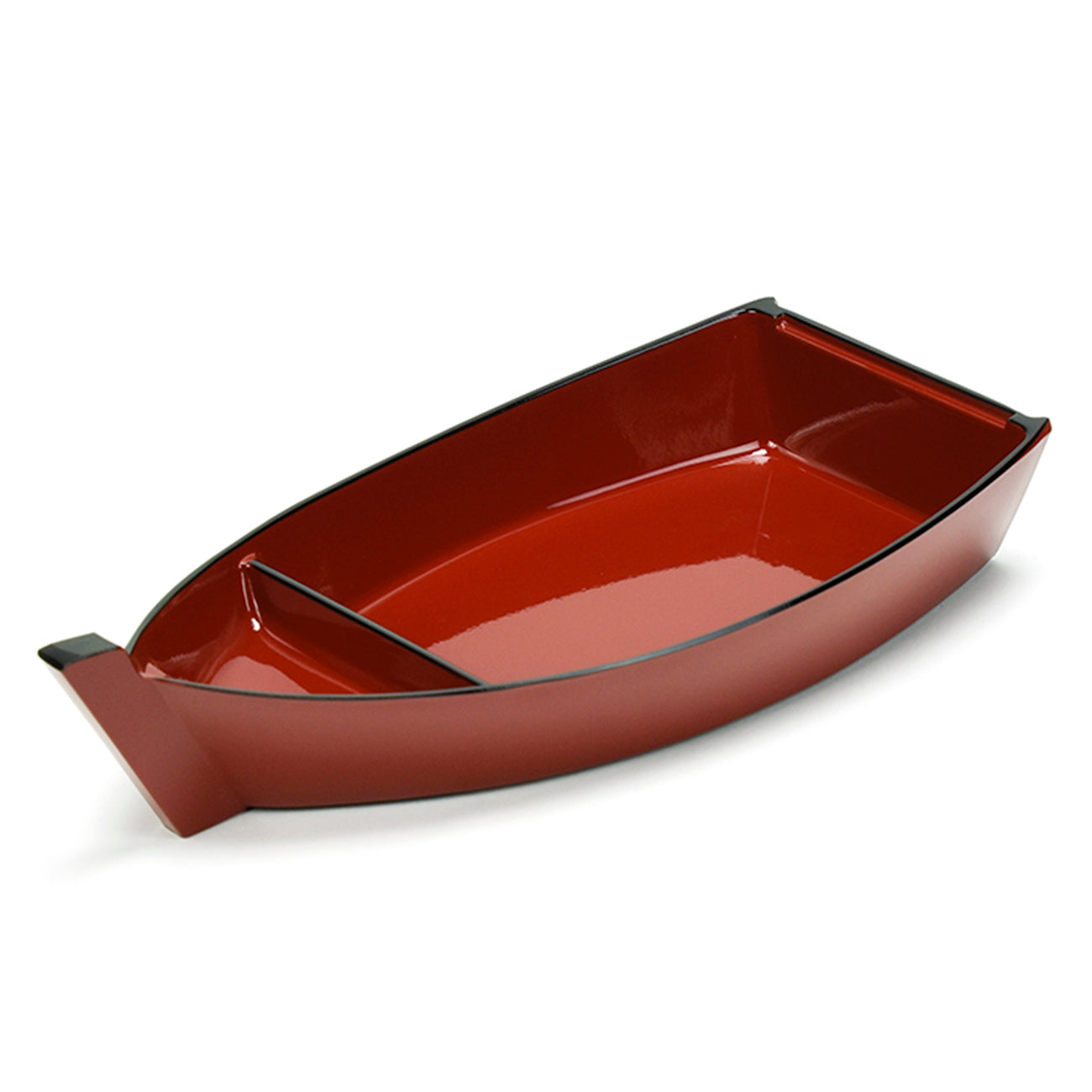 Lacquer Sushi Boat      11-1/2"X5-1/2"X1-1/2"