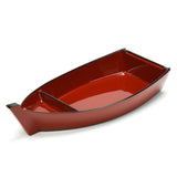 Lacquer Sushi Boat      11-1/2"X5-1/2"X1-1/2"