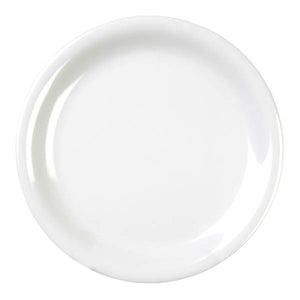 7-1/4" Melamine Narrow Rim Round Dinner Plate, White