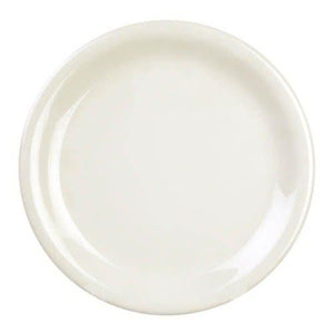 10-1/2" Melamine Narrow Rim Round Dinner Plate, Ivory