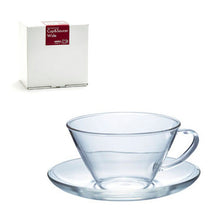 HARIO 230 ml Heatproof Glass Cup & Saucer — Wide