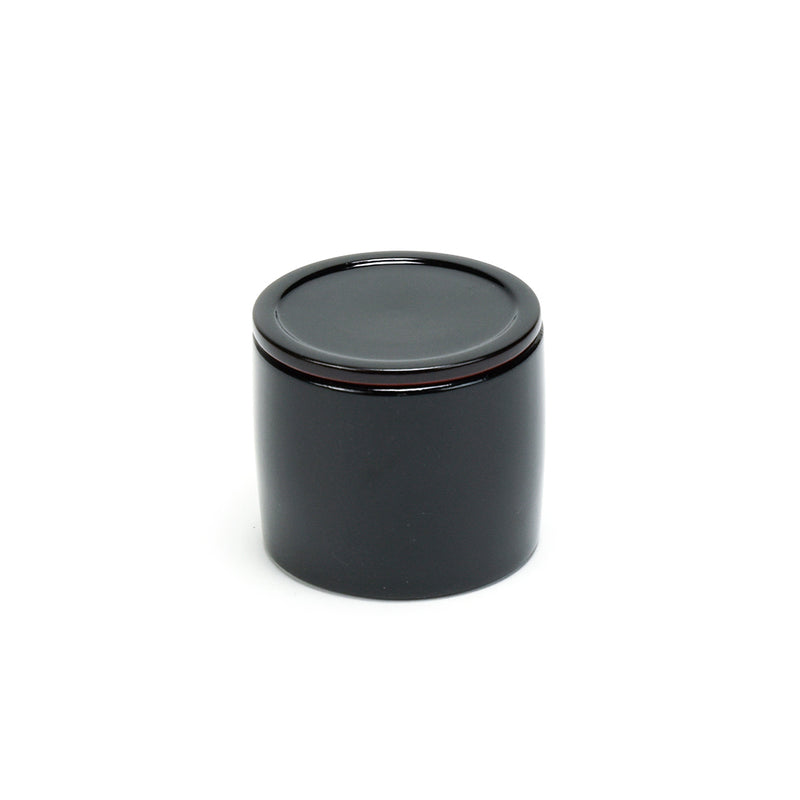 3¼″ Black & Red Soba Sauce Cup with Lid