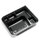 Disposable Lunch Box w/Lid (50pc) (Black) 9.25" ED-8305