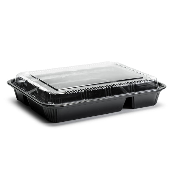 Disposable Lunch Box (50pc) (Black) 10-5/8