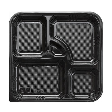 Disposable Lunch Box w/Lid (50pc) (Black) CK-8307