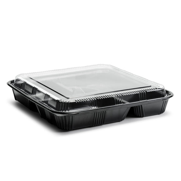 Disposable Lunch Box w/Lid (50pc) (Black) CK-8307