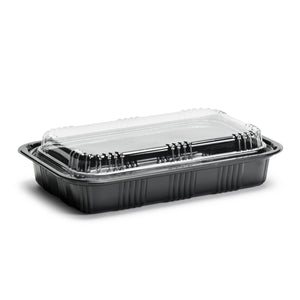 Sushi To-Go Container w/Lid (50Pc) (Black) 8-1/8" ED-8515
