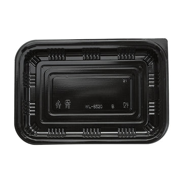 Sushi To-Go Container w/Lid (50Pc) (Black) 8-1/2" ED-8520