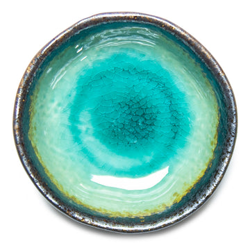 Round Blue/Green Gradient Bowl 4-3/4"