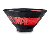 7.75" D x 3.75" H Porcelain Noodle Bowl, Black (KUROYU AKAUZU)