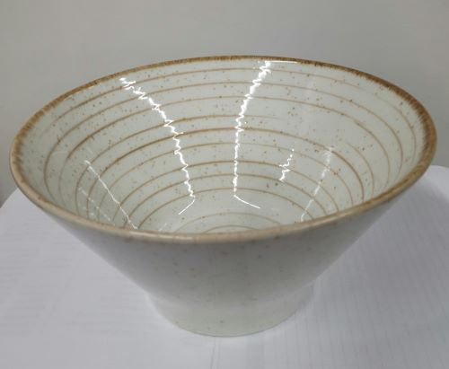 9" D x 4.25" H Porcelain Noodle Bowl, Ramen Bowl, Ivory