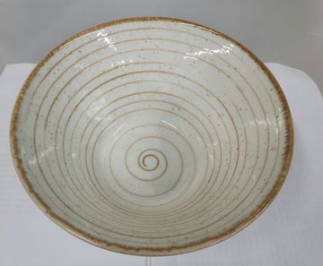 9" D x 4.25" H Porcelain Noodle Bowl, Ramen Bowl, Ivory