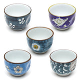 Blue Pattern Sake Cup 2"D, Assorted Pattern