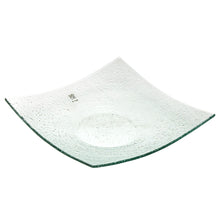 Clear Textured Glass Square Plate, 11 in — HG27