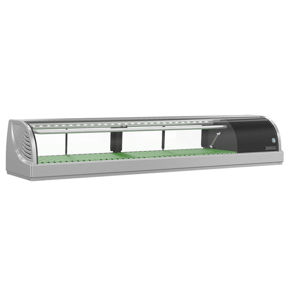 Hoshizaki Refrigerated Sushi Case Display, Right Side Condenser, Half Glass Door, LED Light, 59