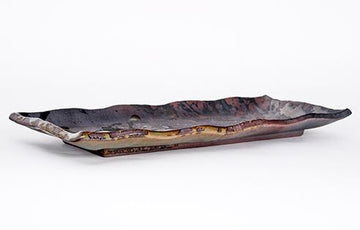Rectangular Plate 11"x 4-1/2", Brown/Green