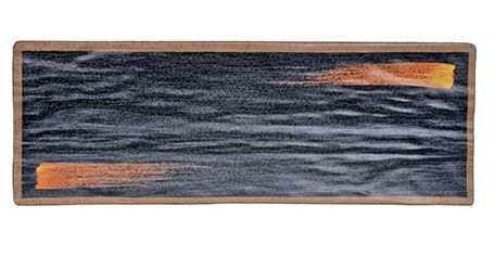 14″ Dark Textured Melamine Rectangular Platter
