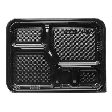 Disposable Lunch Box w/ Lid (50pc) 10.5"x8.25", Black