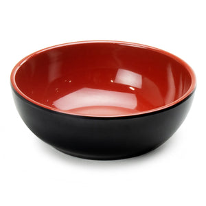 Melamine Round Side Dish Bowl 4-3/4", Black/Red