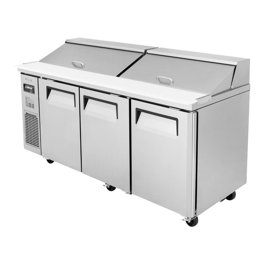 Turbo Air J Series Sandwich/Salad Unit, 3 Section, 18 Pans, 70"W
