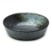 3.5"Dx1"H Porcelain Bowl Shallow, Black Oribe