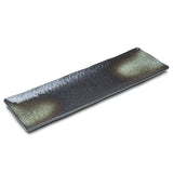 20″ × 6¼″ Black Oribe Porcelain Rectangular Platter