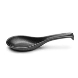 5.75"L Porcelain Soup Spoon, Matte Black